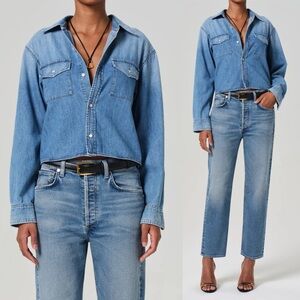 CITIZENS OF HUMANITY Baby Shay Denim Shirt XS